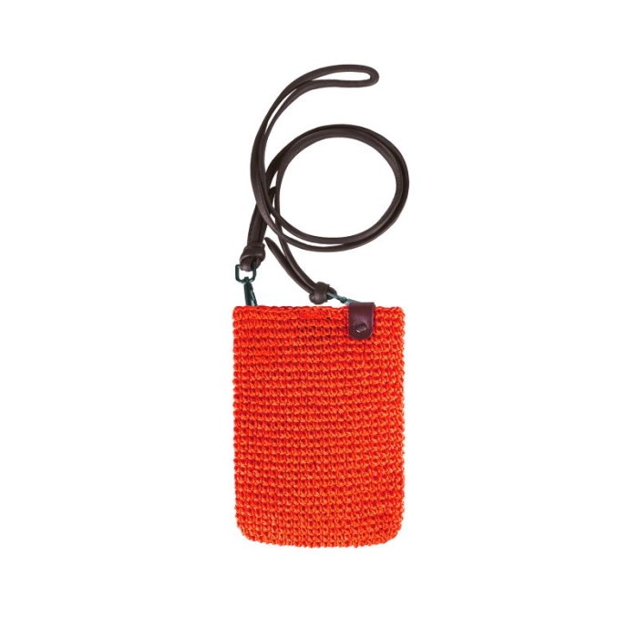 Preview: SEABREEZE MOBILE RAFFIA-CORAL Smartphone Tasche